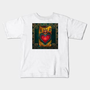 Moroccan Mandala Heart Kids T-Shirt